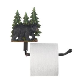 Accent Plus Black Bear with Trees Toilet Paper Holder