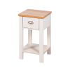 Wooden Living Room Side Table; Floor-standing Storage Table with a Drawer