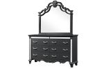 Milan Mirror Framed Dresser made with Wood in Black