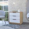 Kaia 3 Drawers Dresser; Superior Top -White / Pine