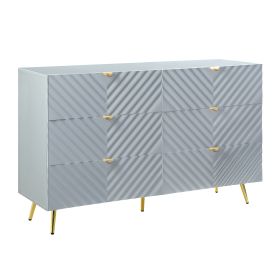 Gaines Dresser; Gray High Gloss Finish BD01043