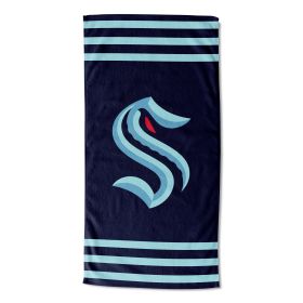 Kraken OFFICIAL NHL "Stripes" Beach Towel;  30" x 60"