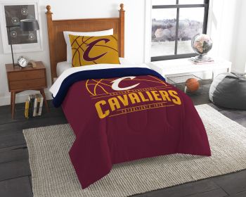 Cavaliers OFFICIAL National Basketball Association, Bedding, "Reverse Slam" Printed Twin Comforter (64"x 86") & 1 Sham (24"x 30") Set by The Northwest