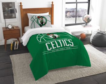 Celtics OFFICIAL National Basketball Association, Bedding, "Reverse Slam" Printed Twin Comforter (64"x 86") & 1 Sham (24"x 30") Set by The Northwest C