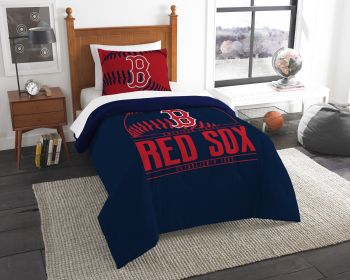 Red Sox OFFICIAL Major League Baseball, Bedding, Printed Twin Comforter (64"x 86") & 1 Sham (24"x 30") Set by The Northwest Company