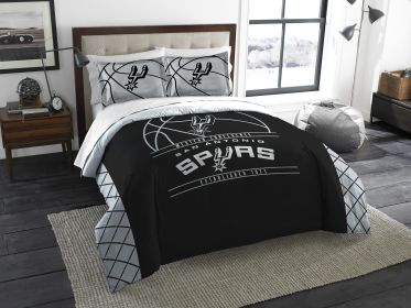 Spurs OFFICIAL National Basketball Association, Bedding, "Reverse Slam" Full/Queen Printed Comforter (86"x 86") & 2 Shams (24"x 30") Set by The Northw