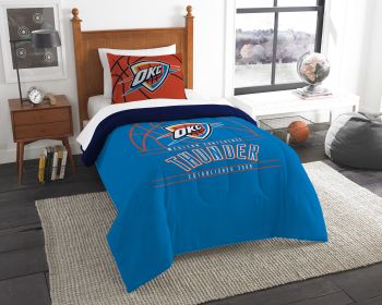 Thunder OFFICIAL National Basketball Association, Bedding, "Reverse Slam" Printed Twin Comforter (64"x 86") & 1 Sham (24"x 30") Set by The Northwest C