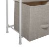 3-Tier Storage Dresser with 5 Non-woven Fabric Drawers for Living Room;  Bedroom and Entryway