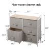 3-Tier Storage Dresser with 5 Non-woven Fabric Drawers for Living Room;  Bedroom and Entryway