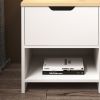 19.7'' Tall 1 - Drawer Nightstand in White/Beige