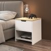 19.7'' Tall 1 - Drawer Nightstand in White/Beige