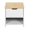 19.7'' Tall 1 - Drawer Nightstand in White/Beige