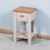 Wooden Living Room Side Table; Floor-standing Storage Table with a Drawer