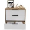 Kaia 3 Drawers Dresser; Superior Top -White / Pine