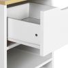 19.7'' Tall 1 - Drawer Nightstand in White/Beige