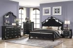 Milan Mirror Framed Dresser made with Wood in Black