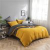 Simple Style Bedding 4 Piece Quilt Cover Sheet Pillowcase Cotton Spring Summer Autumn Winter Solid Two-color Student Dormitory