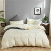 Simple Style Bedding 4 Piece Quilt Cover Sheet Pillowcase Cotton Spring Summer Autumn Winter Solid Two-color Student Dormitory