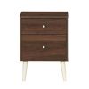 Modern Concise Decor End Side Table With 2-Drawer Nightstand