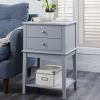 WOODEEM White Nightstand Bedrooms;  Large End Table for Living Room;  Bed Side Table with Drawers