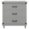 Modern Bedroom Nightstand with 3 Drawers Storage