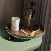 Modern Makeup Vanity Table With LED Lighted Mirror;  Dressing Table with Movable Tray Top;  4 Solid Wood Drawer;  Without Stool;  43"