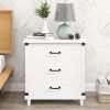 Modern Bedroom Nightstand with 3 Drawers Storage