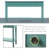 Rustic Entryway Console Table, 60" Long with two Different Size Drawers and Bottom Shelf for Storage