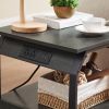 End table Side table with Charging Station; sofa side table with drawers;  bedside table for bedroom